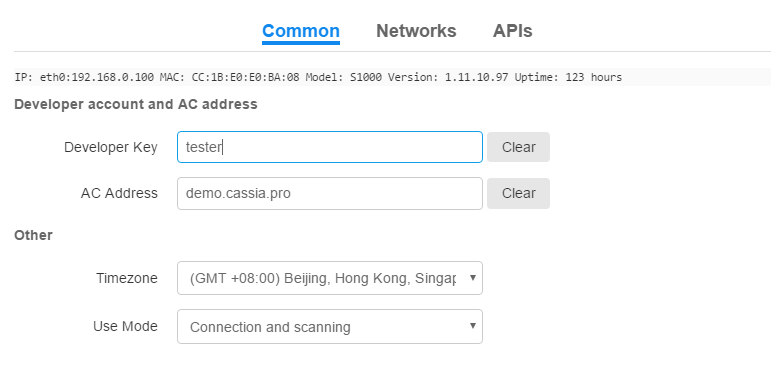 Set Developer Key on your Router